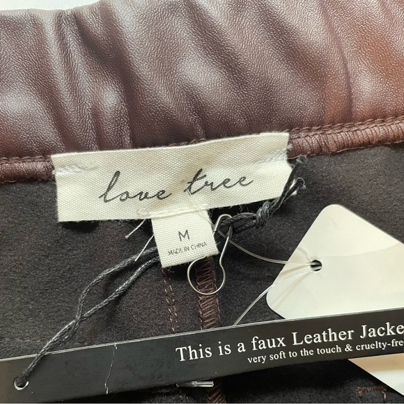 Love Tree Brown Faux Leather Sleek Fitted Silhouette - Picture 3 of 6